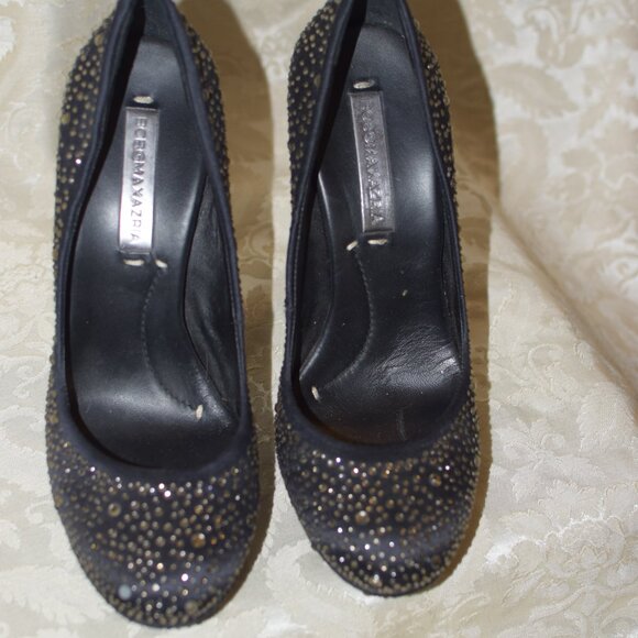 BCBG closed toe heels size 8 Black Rhinestone Bcbgmaxazria Heels - Picture 4 of 16